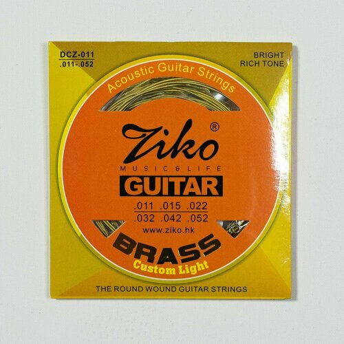 Струны для акустической гитары ZIKO DCZ-011 (11-52), латунь.