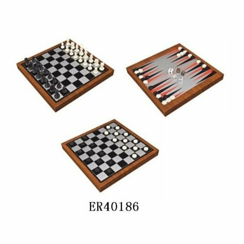 Настольная игра 3в1 шахматы, шашки, нарды магнитные, игровое поле 39,5х39,5см Shantou Gepai 100034349
