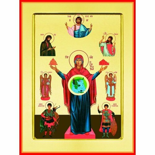 Икона Божьей Матери Патриотисса, арт PKI-БМ-43 икона божьей матери страстная арт pki бм 110
