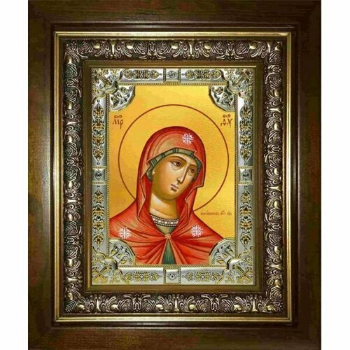 Икона Богородица Андрониковская, 18x24 см, со стразами, в деревянном киоте, арт вк-2913 икона богородица беседная 18x24 см со стразами в деревянном киоте арт вк 2911