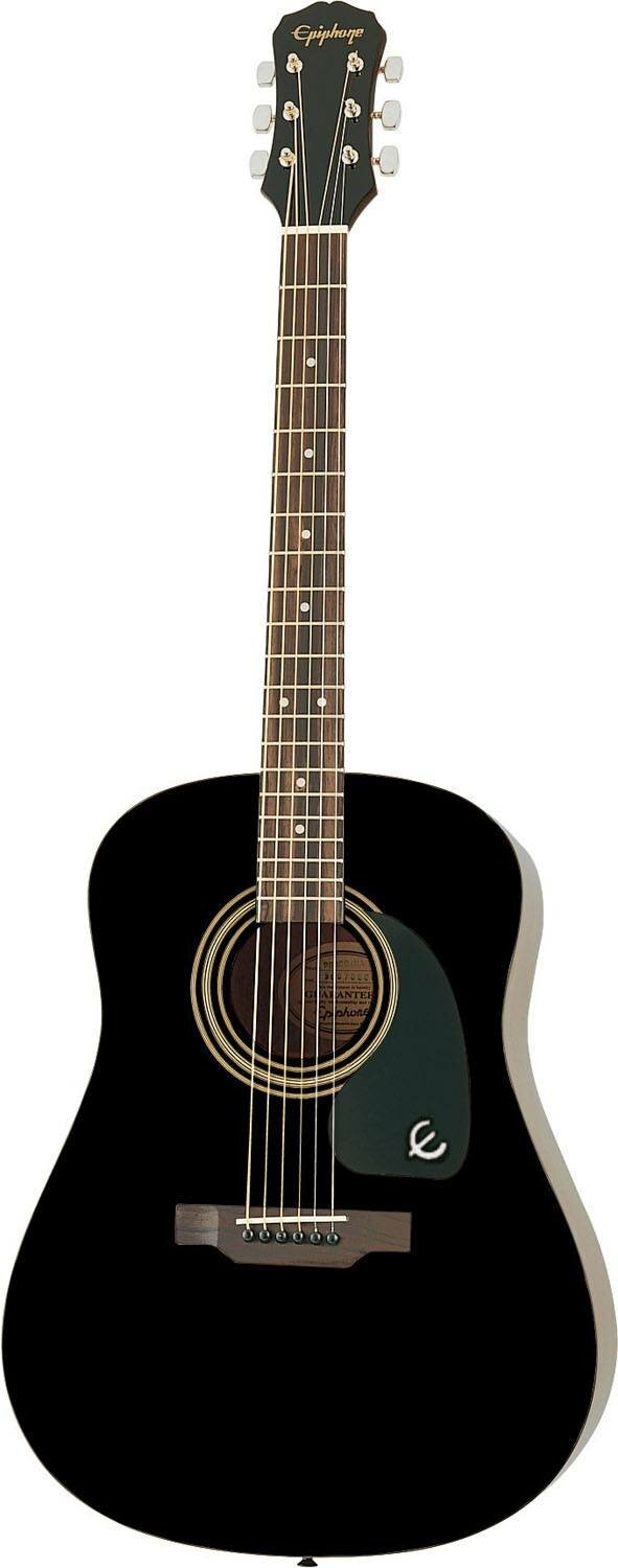 Epiphone DR-100 Ebony акустическая гитара, цвет черный