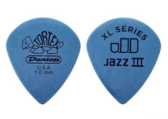 Набор медиаторов Dunlop 498P1.0 Tortex Jazz III XL 1 мм упаковка 12 шт.