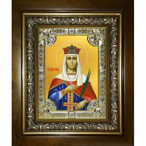 Икона Ирина великомученица, 18x24 см, со стразами, в деревянном киоте, арт вк-1371 икона ирина 18x24 см со стразами в деревянном киоте арт вк 745