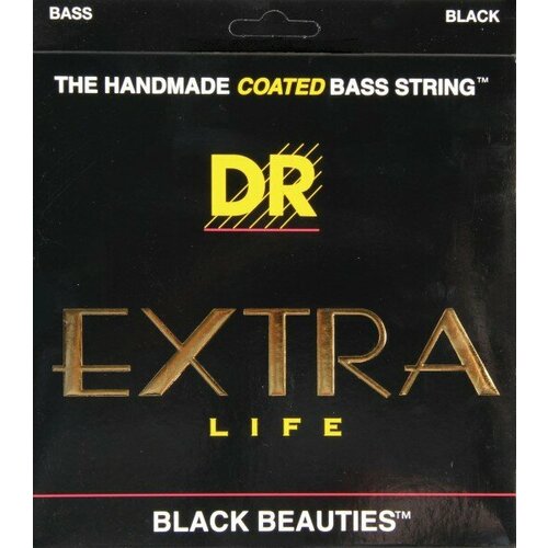 Струны для бас-гитары DR Extra Life Black Beauties BKB6-30 30-125 струны для бас гитары dr strings black beauty bkb6 30 сталь
