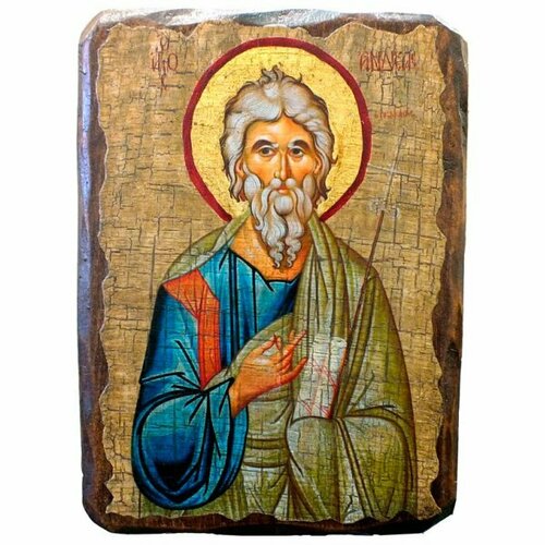 Икона Андрей Апостол под старину (13 х 17,5 см), арт IDR-572