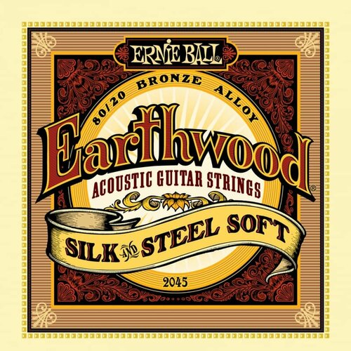 Струны для акустической гитары Ernie Ball P02045 p02043 earthwood silk