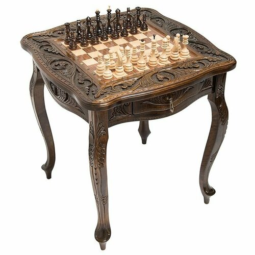 коллекционный набор мебели ломберный стол с креслами из гостиной домика нащекина у424 Шахматы Haleyan Стол ломберный шахматный, Haleyan