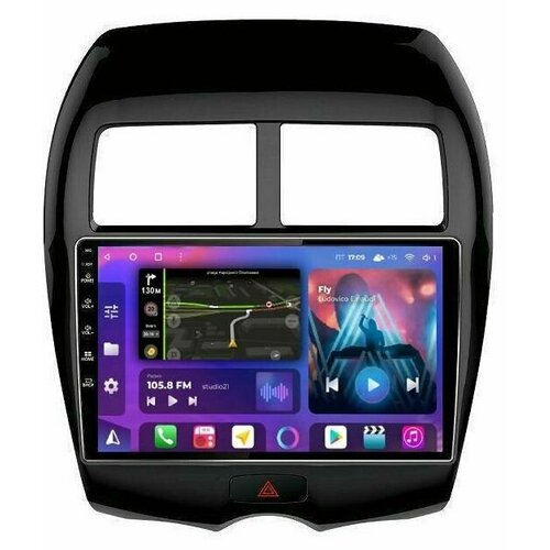 Штатная магнитола для Mitsubishi Asx, Peugeot 4008, Citroen Aircross на Android 10 (8gb/256gb/WiFi/BT/GPS/DSP/QLED/4G)