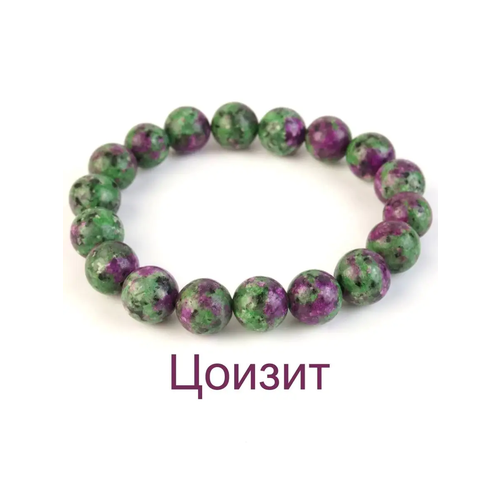 Браслет, обсидиан, 1 шт., размер 18 см, размер L, зеленый, фиолетовый