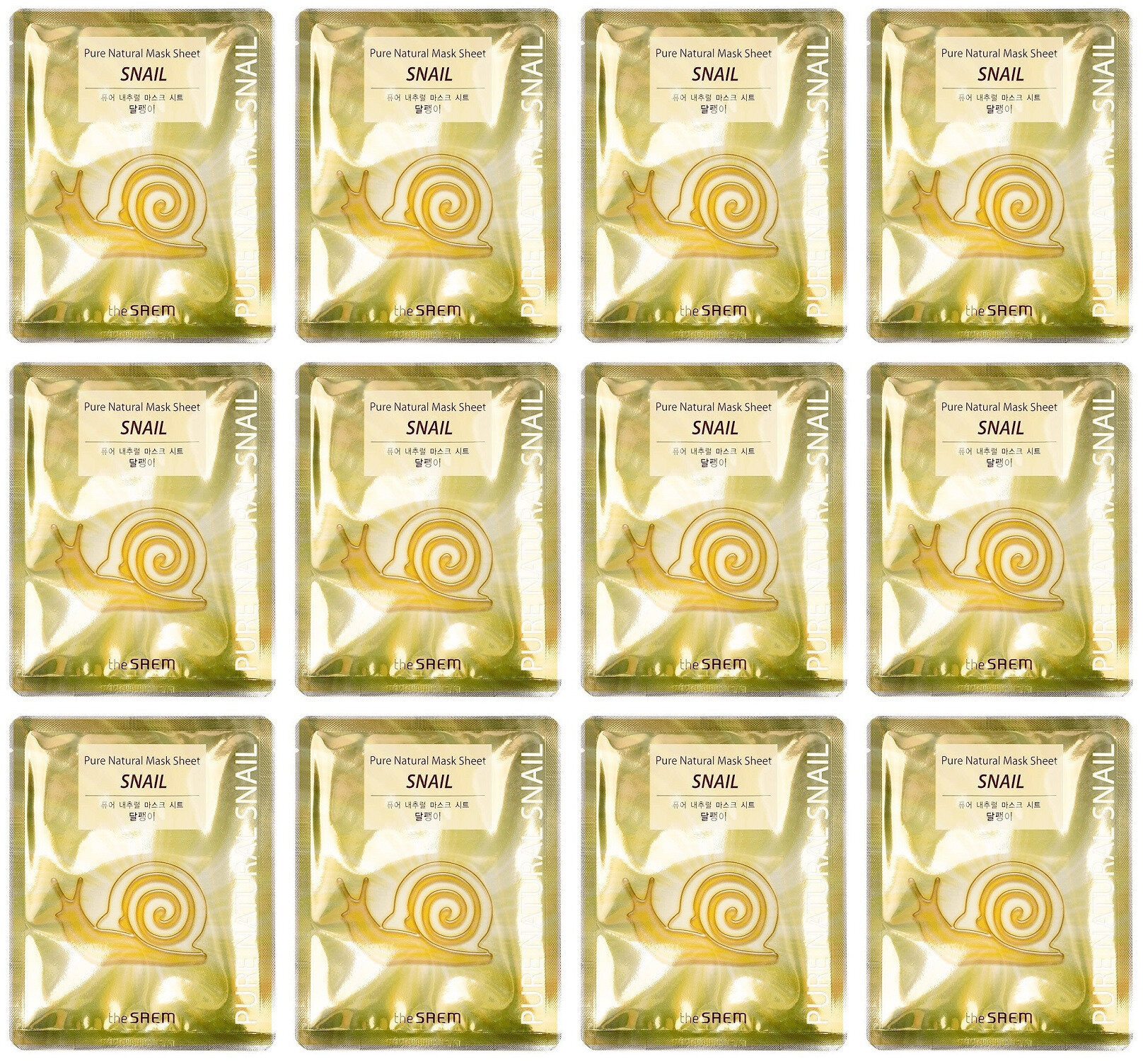 The Saem Маска тканевая с муцином улитки Pure Natural Mask Sheet Snail 20мл 12шт/