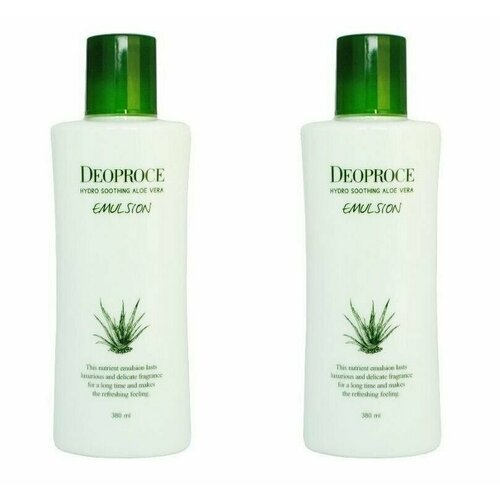 Deoproce Эмульсия для лица с экстрактом алоэ вера Hydro Soothing Aloe Vera Emulsion, 380 мл, 2 шт