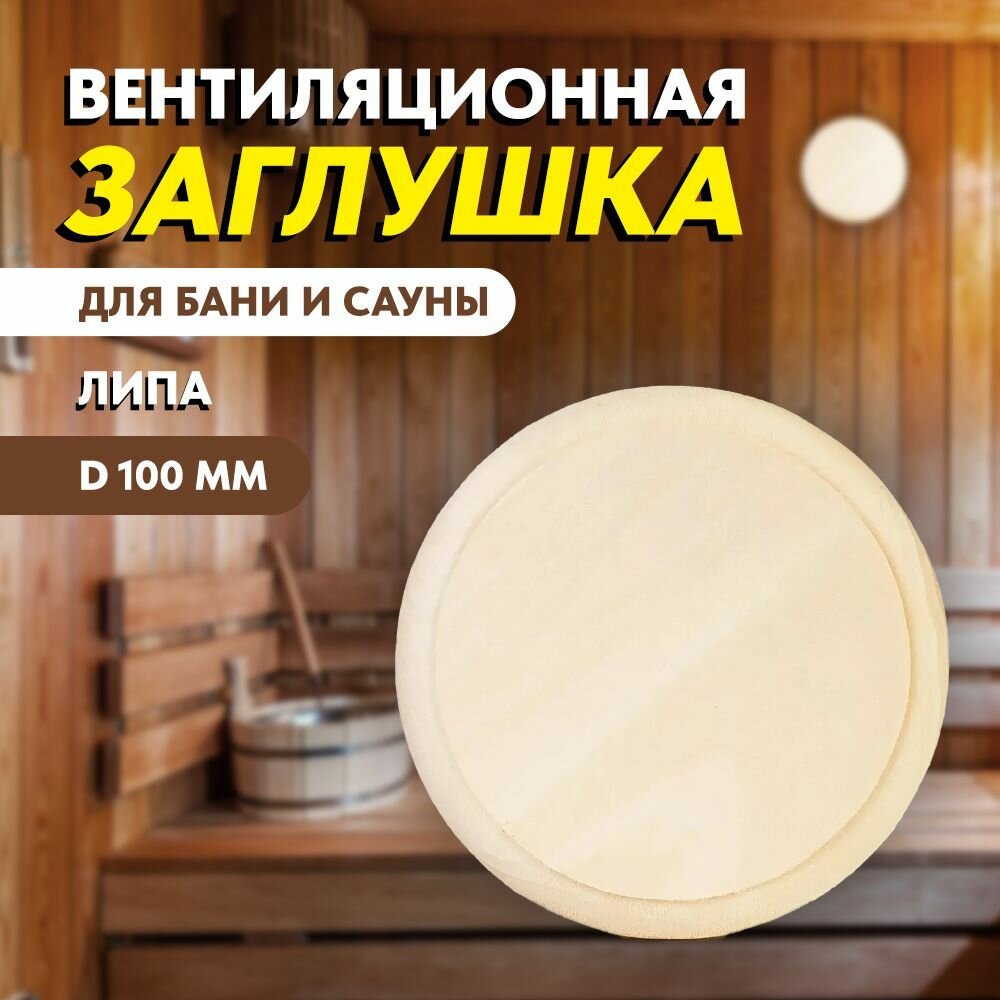 Вентиляционная заглушка (липа) диам. 100 мм