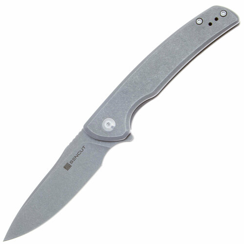 фото Складной нож sencut tynan 10cr15comov steel gray stonewashed handle stainless gray