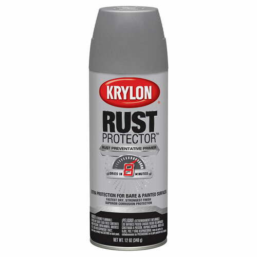 Аэрозольная антикоррозионная эмаль KRYLON Rust Protector Enamel, Gray Primer, 340 гр.