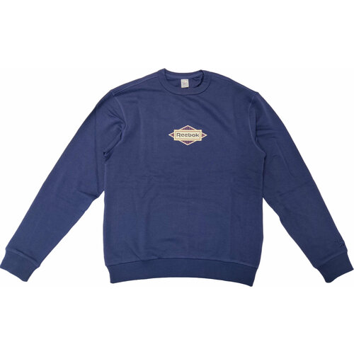 фото Толстовка reebok sporting goods french terry crew, размер xl, , синий