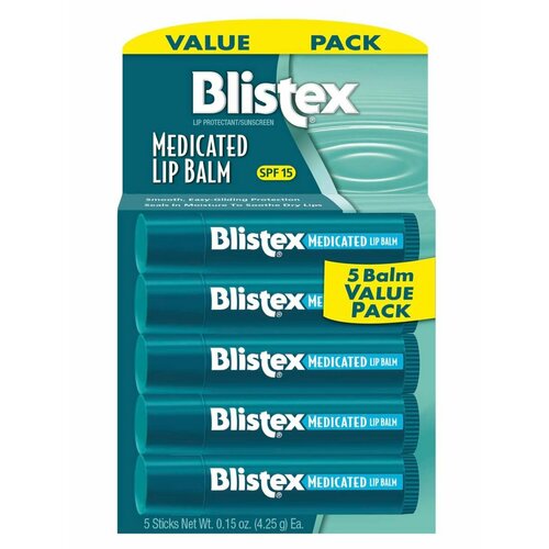 Бальзам для губ Blistex, 5 шт в упаковке, для всех типов кожи набор для ухода за волосами увлажнение и восстановление бальзам для губ в подарок