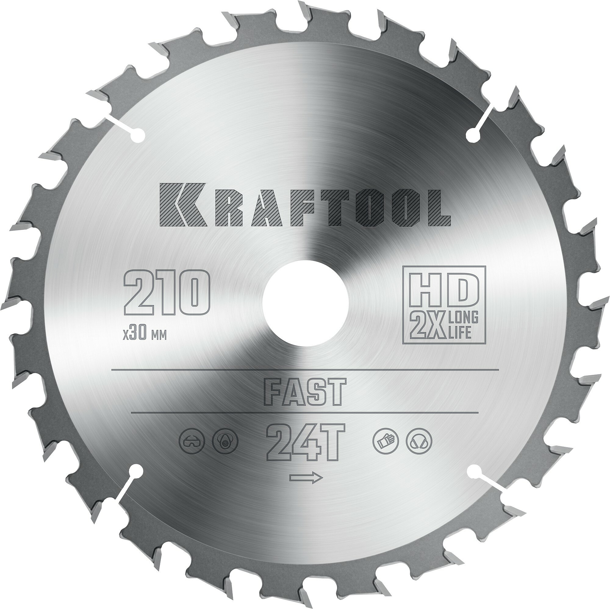 KRAFTOOL Fast 210х30мм 24Т, диск пильный по дереву (36950-210-30)