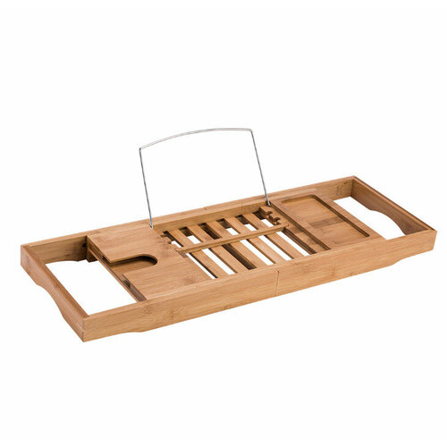 Полка для ванны раздвижная 70-104 см бамбук