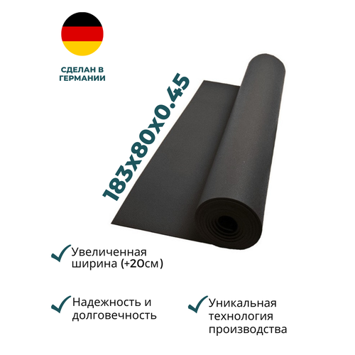 фото Коврик для йоги yogastuff ришикеш черный 183*80 см
