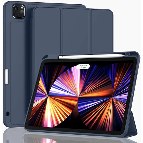 Чехол для планшета Apple iPad Pro 11 (2022, 2021, 2020) с местом для стилуса, темно-синий