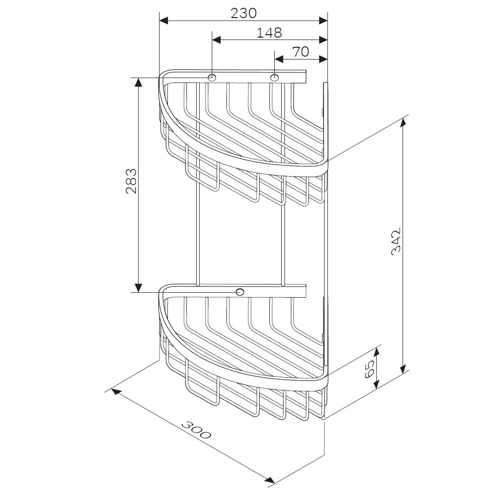 Этажерка настенная AMPM Sense L A7452200