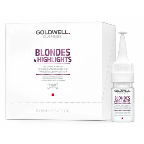 Goldwell Dualsenses Blondes Highlights Color Lock Serum - Сыворотка для сохранения блонд-оттенка 12 х 18 мл сыворотка для ухода за волосами goldwell сыворотка для осветленных и мелированных волос dualsenses blondes