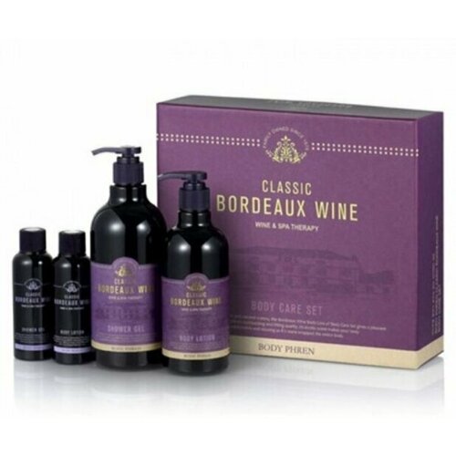 набор для вина бордо не подарок WELCOS Набор уходовый для тела Body Phren Classic Bordeaux Wine Body Care Set 1015 мл