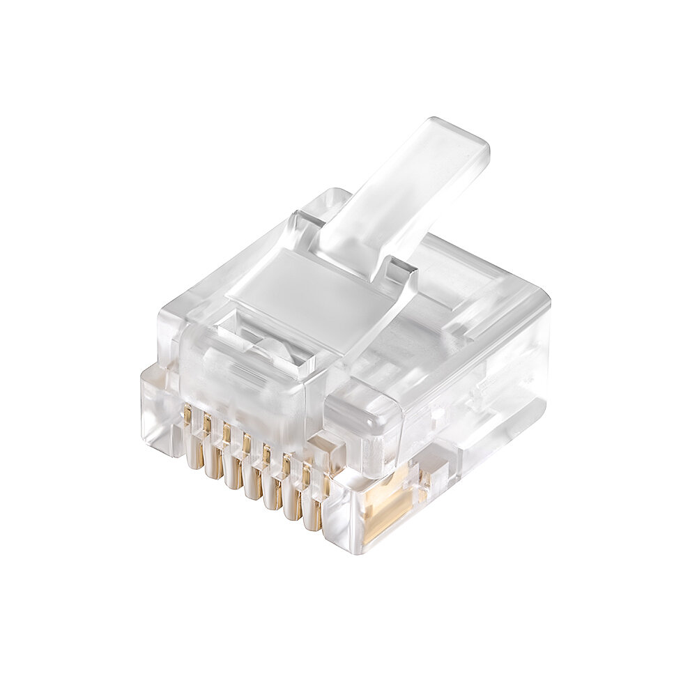 GCR Коннектор RJ 45 cat.6 UTP мale для плоского кабеля укороченный 8p8c (2 части) (по 10 шт.)