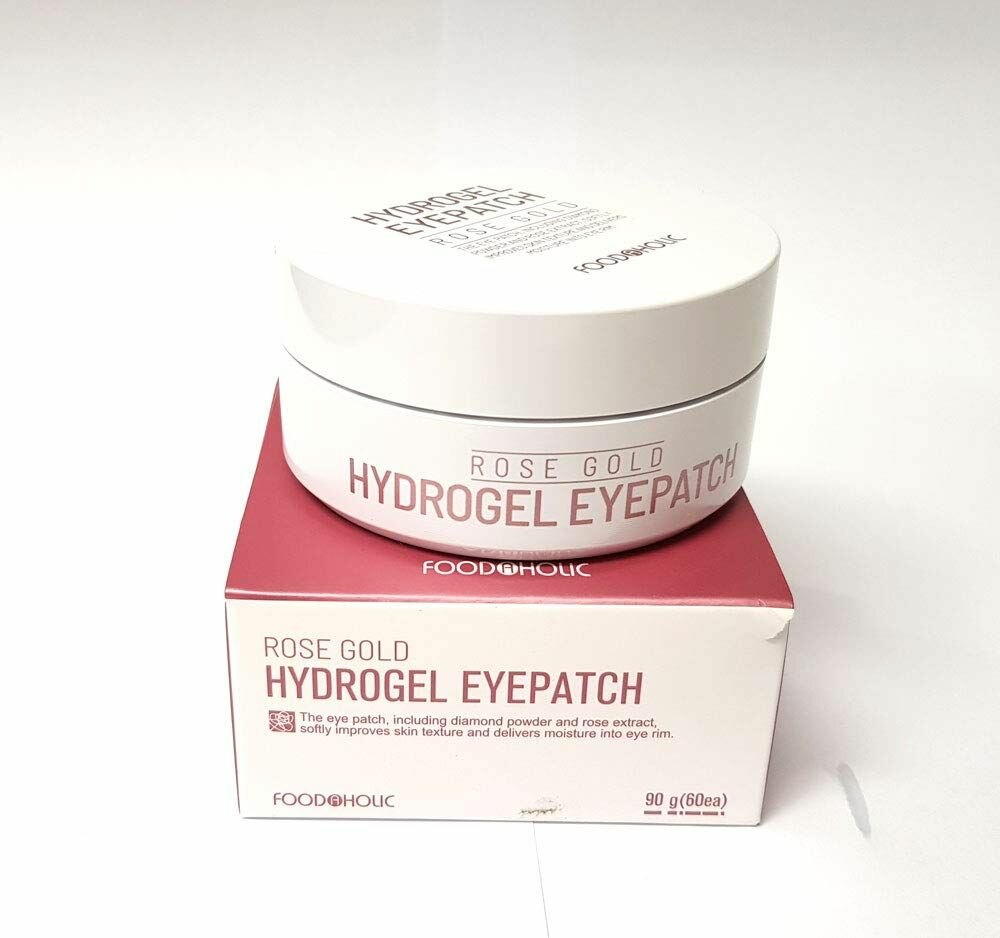 FoodaHolic Патчи для области глаз гидрогелевые с розой и золотом Hydrogel Eye Patch, Rose Gold, 60 шт в упаковке
