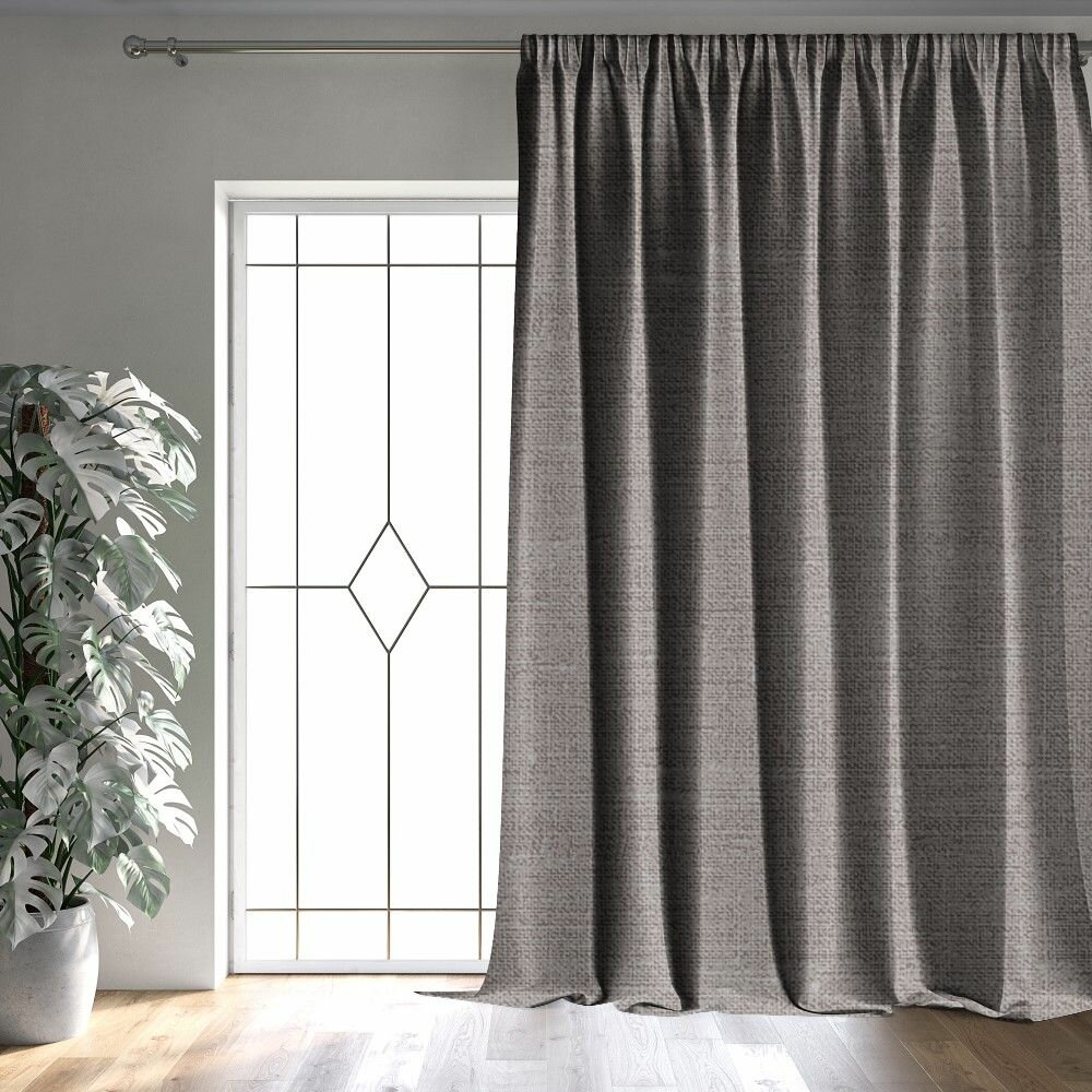 Штора-портьера Лен блэкаут 200х270 см молочно-бежевая