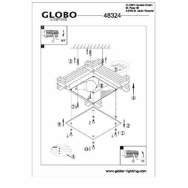 Потолочный светильник Globo Edison 48324 (48324) - фото №8