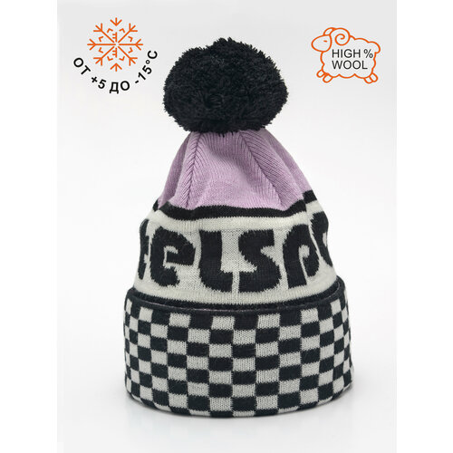 фото Шапка бини artel, размер 56, белый, розовый