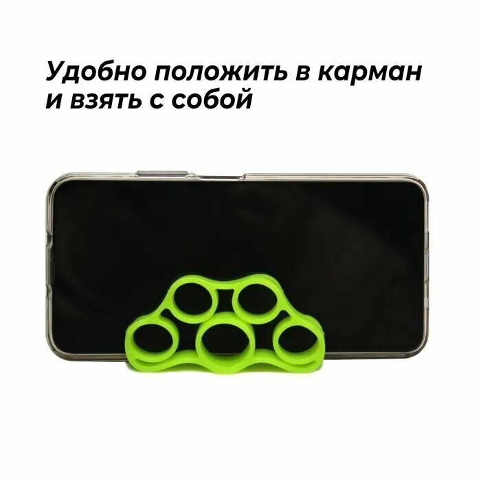 Эспандер силовой с нагрузкой 4кг / кистевой для пальцев (рук) / для фитнеса и профилактики болезнь суставов / зеленый — фото 1