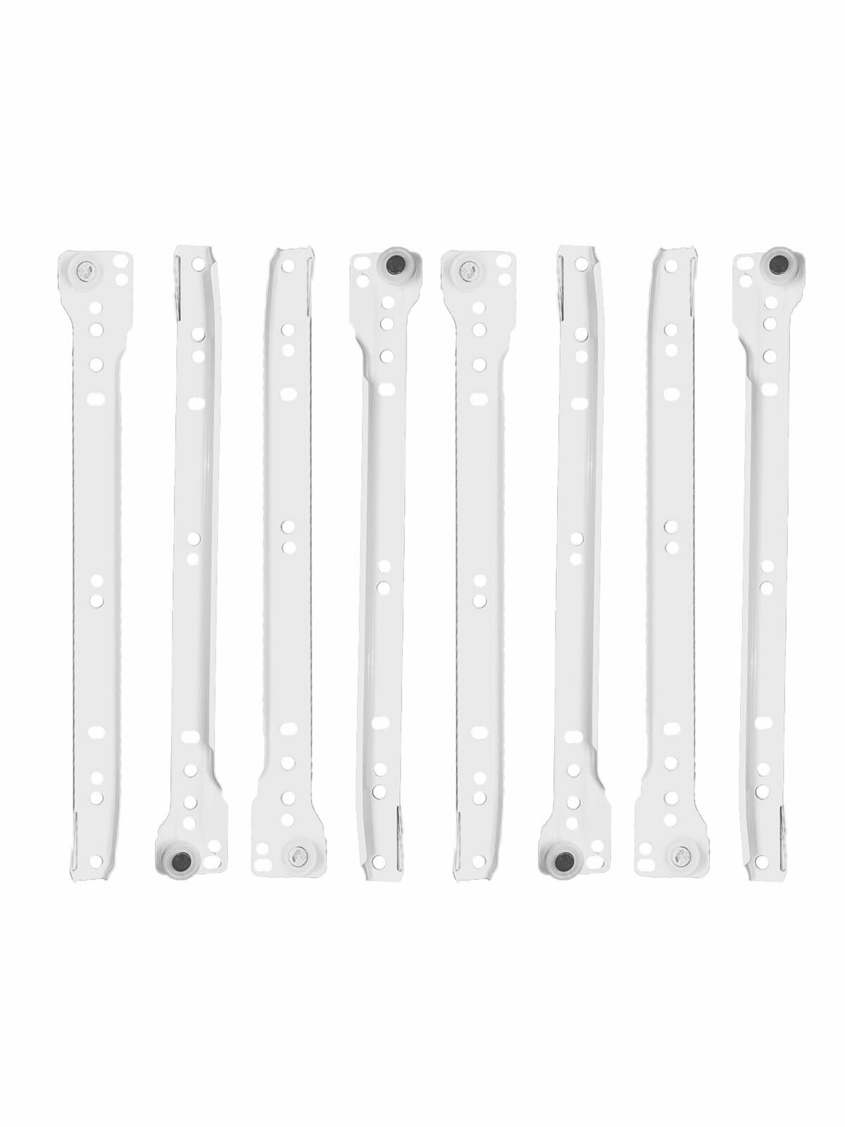 фото Направляющие роликовые 40 см 2шт, цвет белый, комплект для двух ящиков