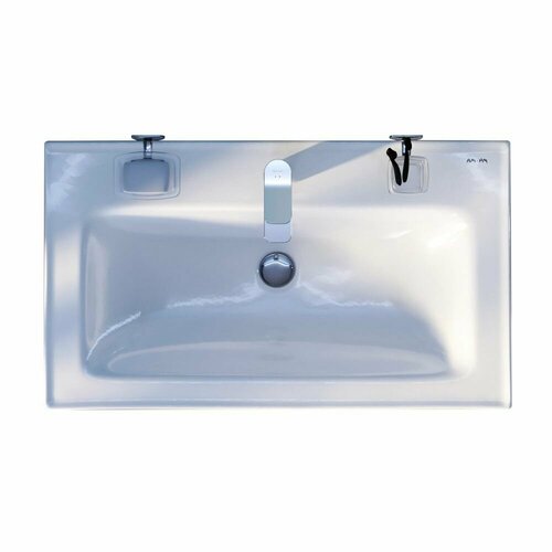 M85AWCC0802WG64 X-Joy, Раковина мебельная, керамическая, 80 см, встроенная, цвет: белый, глянец раковина в ванную полувстраиваемая оскар 75 прямоугольная