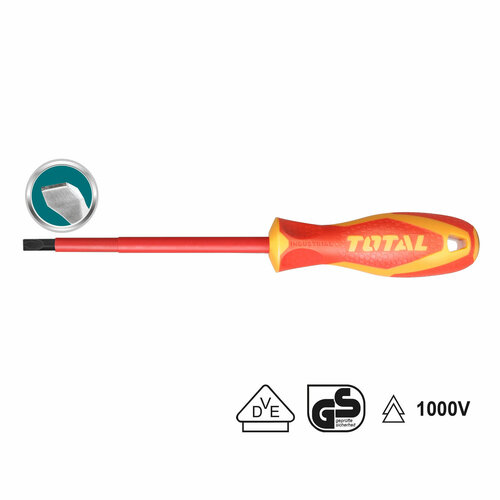 Отвертка шлицевая SL5,5 125 мм диэлектрическая TOTAL THTIS5125