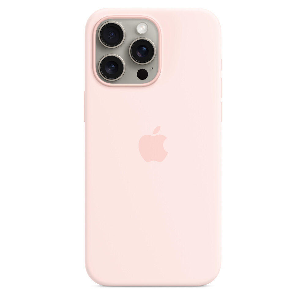 Чехол Apple Silicone Case для 15 Pro Max с MagSafe Light Pink