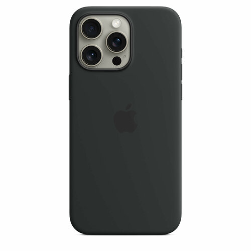 Чехол защитный для iPhone 15 Pro Max Silicone Case premium, черный