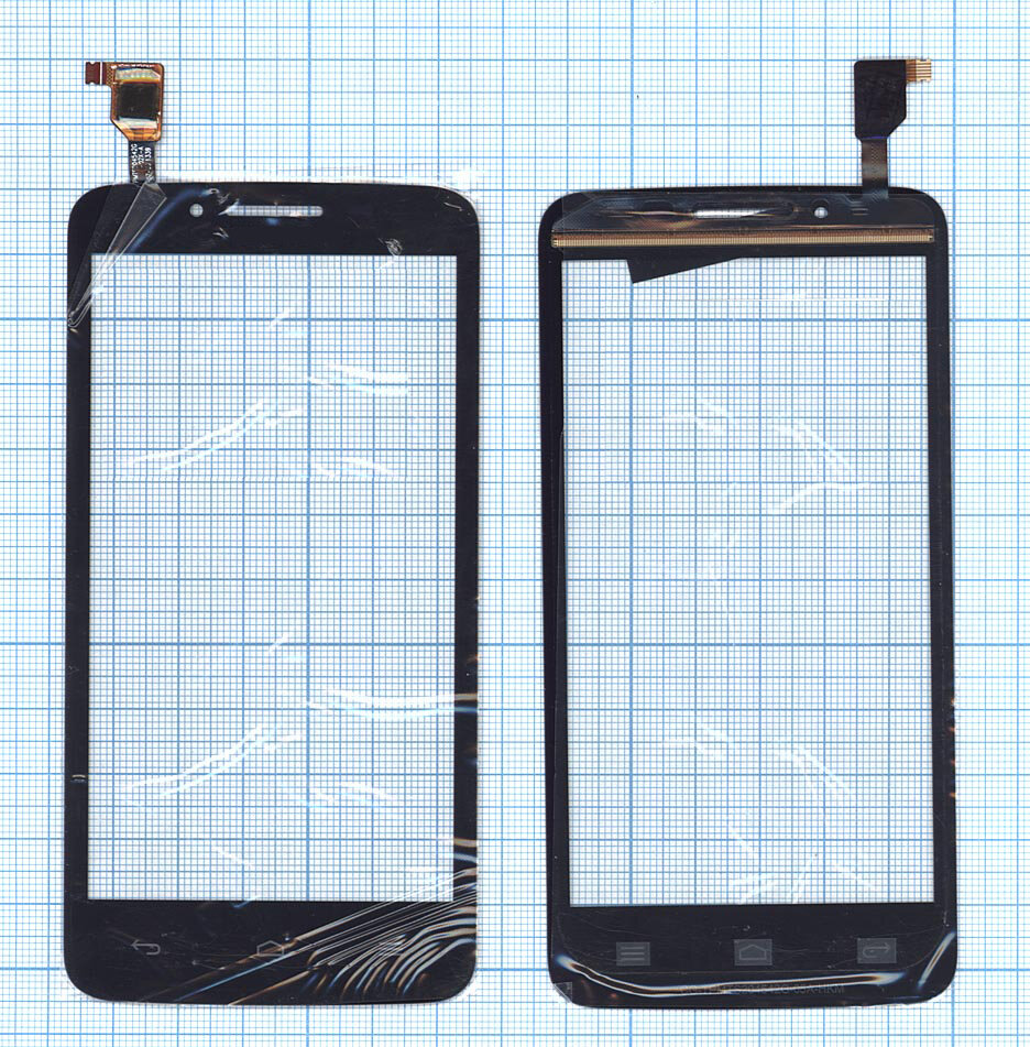 Сенсорное стекло (тачскрин) для Huawei Ascend Y511 черное