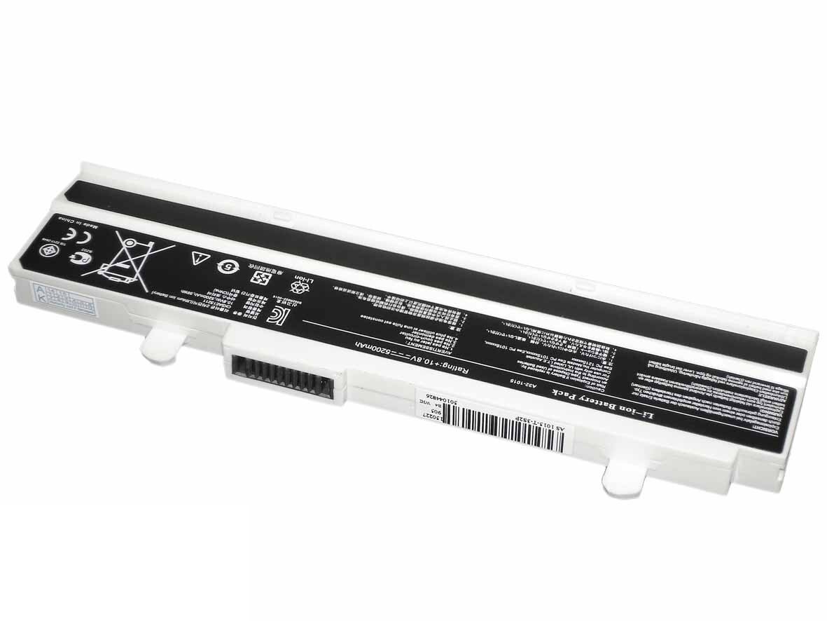 Аккумулятор для ноутбука Asus eee PC 1015PE 1015PD 1015PW 1015T 1015B 1016 1215N VX6 Series 111V 5200mAh A32-1015 AL31-1015 Белый