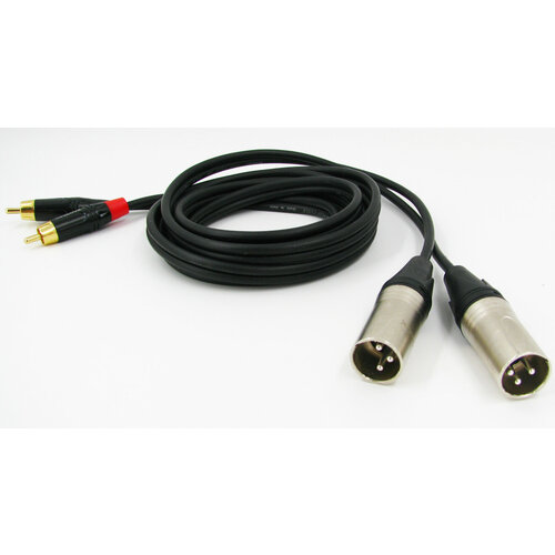 Кабель 2 x RCA - 2 x XLR папа стерео, длина 10 метров