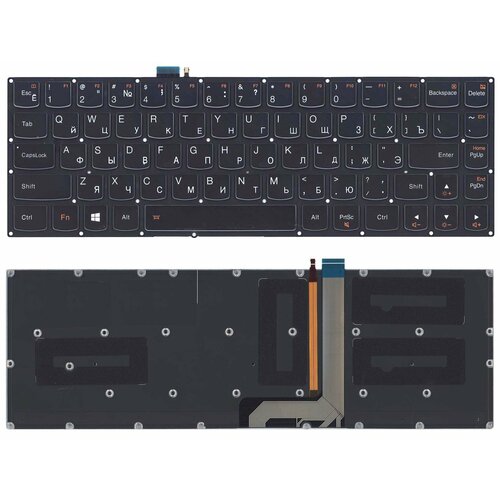 Клавиатура для ноутбука Lenovo Yoga 3 pro 1370 черная с подсветкой клавиатура для ноутбука lenovo yoga 4 pro yoga 900 черная с подсветкой