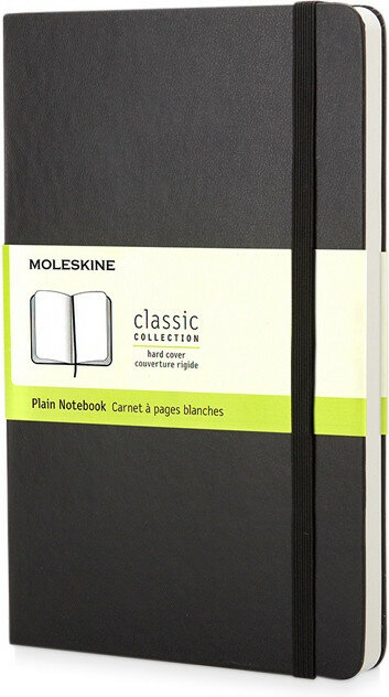 Записная книжка Moleskine Classic (нелинованный) в твердой обложке, Pocket (9x14 см), черный