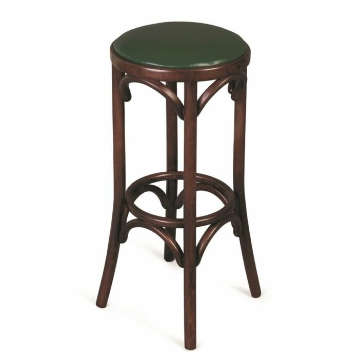 Табурет барный 750 Венский мягкий (темный тон, экокожа Зеленая)