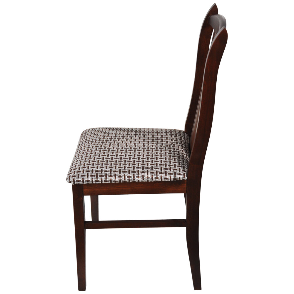 Стул Мебель--24 Гольф-3, цвет орех, обивка ткань рогожка корфу, ШхГхВ 45х44х93,5 см, от пола до верха сиденья 44 см.