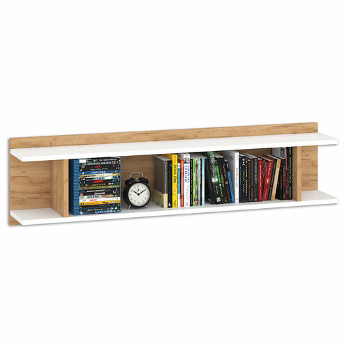 Полка навесная Альба цвет дуб крафт золотойбелый премиум ШхГхВ 120х217х336 см 4107₽