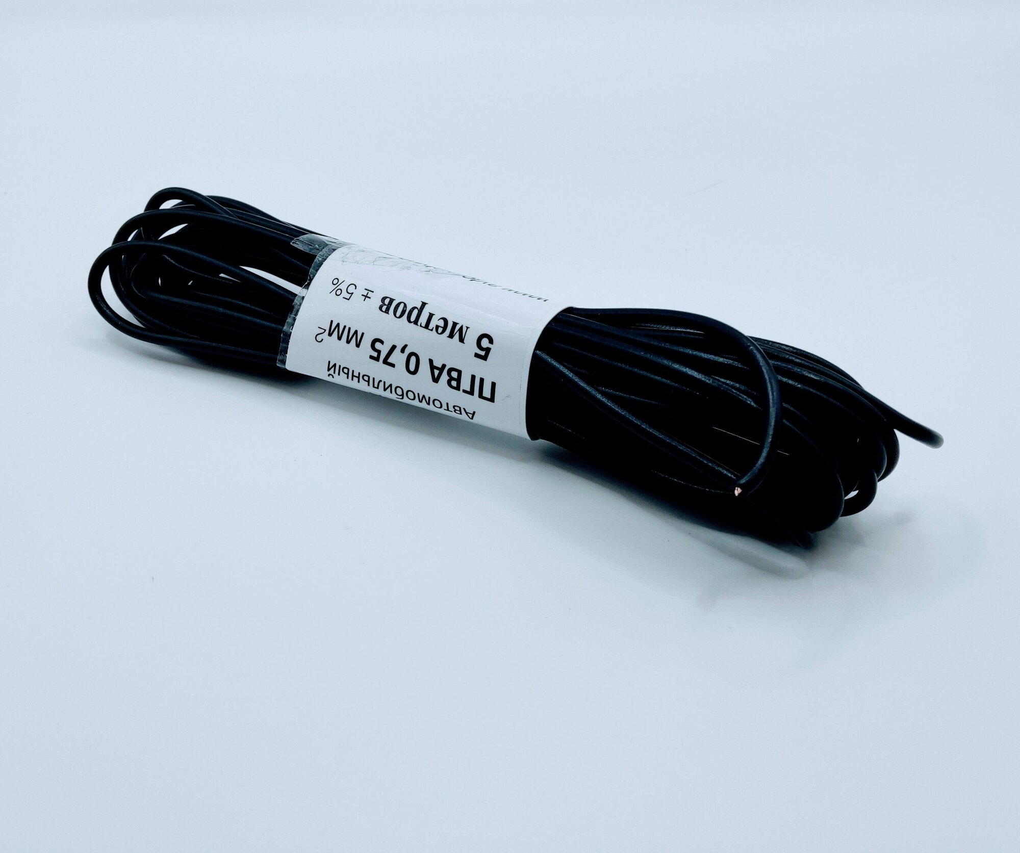 Провод автомобильный ПГВА 0,75 мм черный 5 метров - фотография № 3