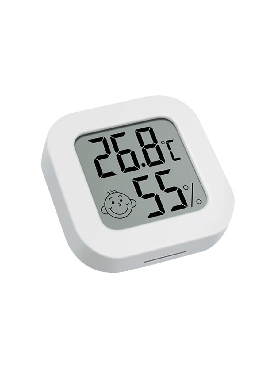 Термометр комнатный электронный URM, гигрометр, мини-метеостанция, 4.5x4.5 см, белый - фотография № 3