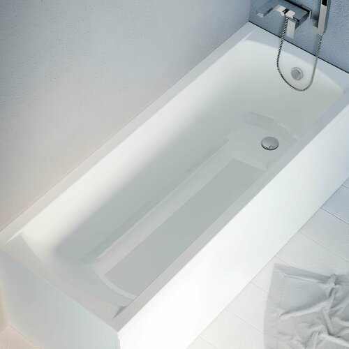 Ванна 1Marka Modern 165x70 без гидромассажа, акрил, глянцевое покрытие, белый ванна 1marka classic 120x70 акрил глянцевое покрытие белый