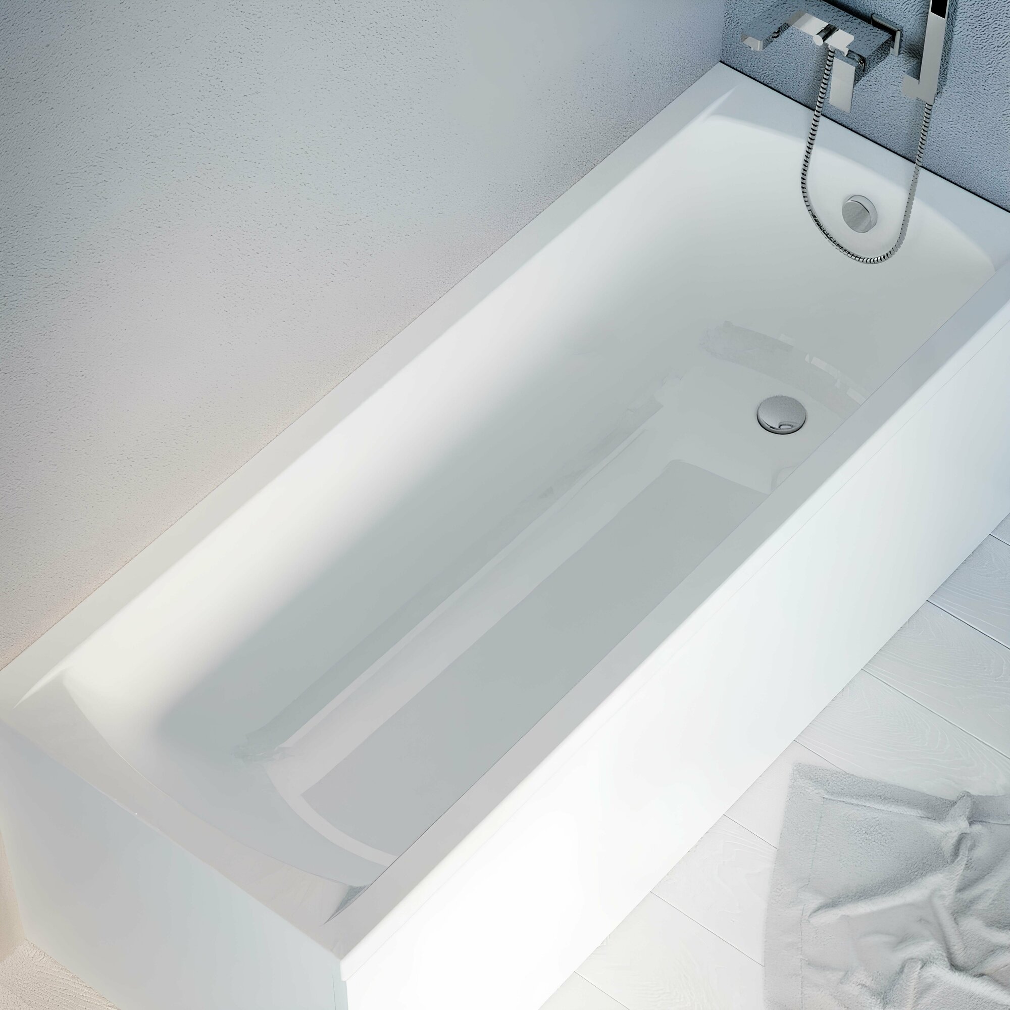 Акриловая ванна Marka One MODERN 160х70 см Прямоугольная Белая 01мод1670
